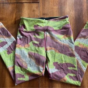 Noli Camouflage Leggings - Green, Brown, Pink M